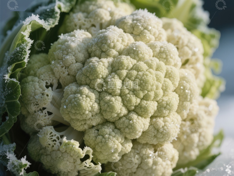 高清大图下载【趣麦麦图】新鲜花椰菜的特写