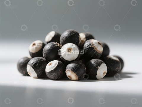 黑白相间的球状物体堆叠