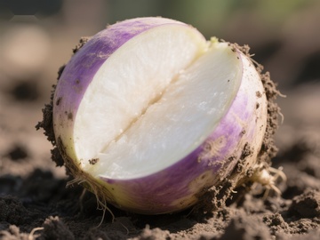 新鲜出土的紫色萝卜