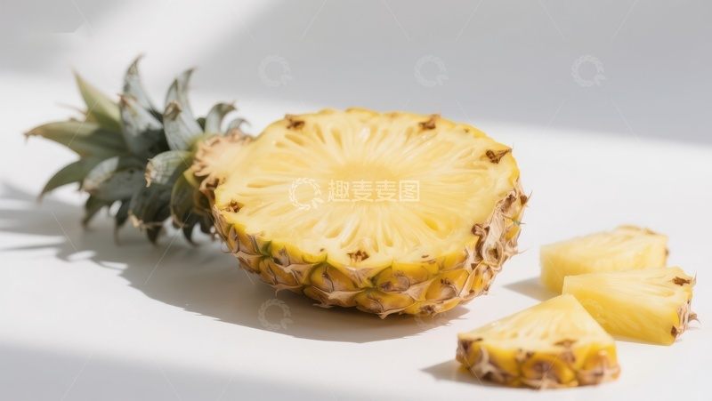 高清大图下载【趣麦麦图】新鲜菠萝切片展示