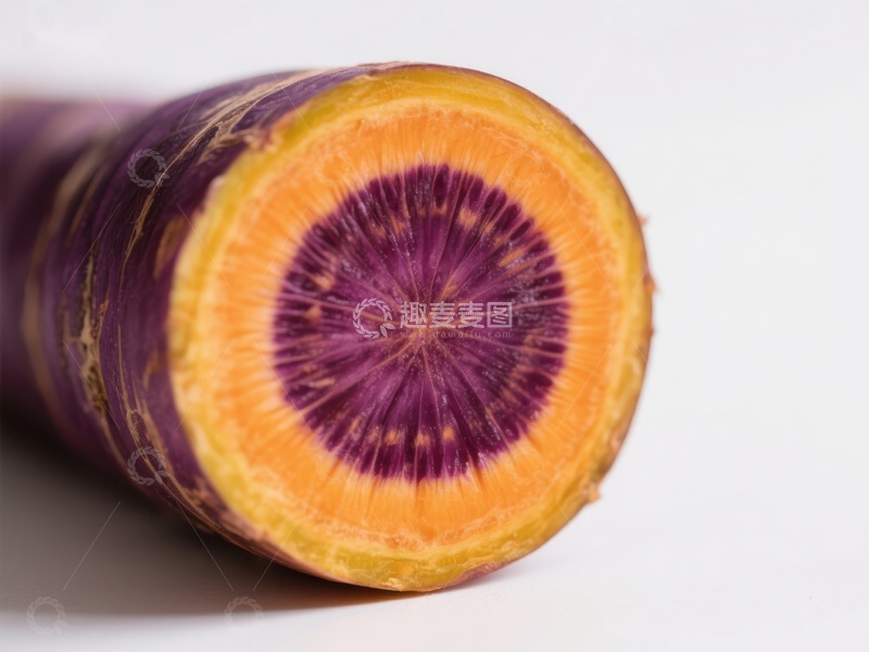 高清大图下载【趣麦麦图】紫色核心的胡萝卜横切面