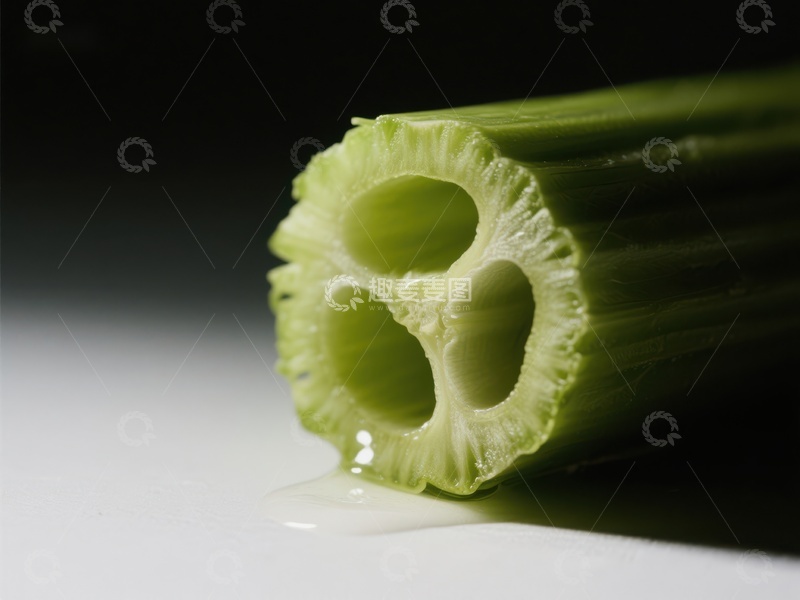 高清大图下载【趣麦麦图】切开的芹菜横截面特写