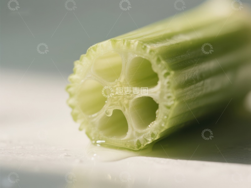 高清大图下载【趣麦麦图】切开的芹菜横截面特写