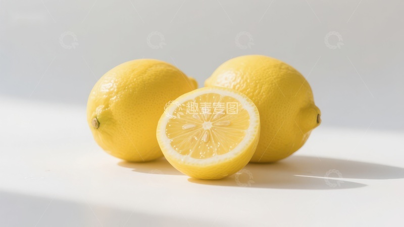 高清大图下载【趣麦麦图】新鲜柠檬切片展示