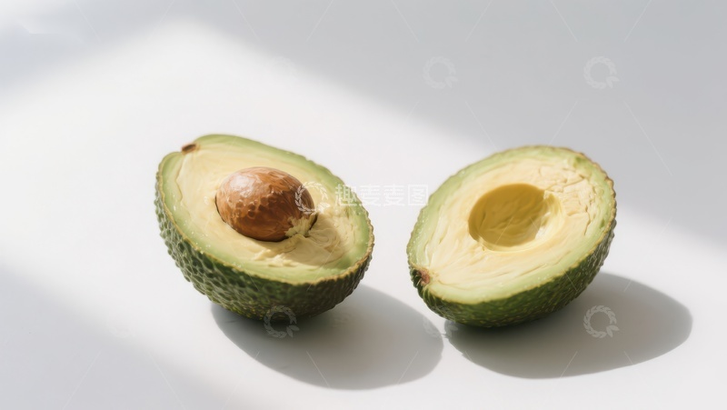 高清大图下载【趣麦麦图】切开的牛油果展示其内部