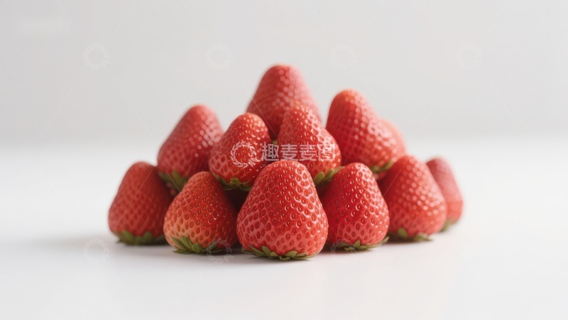 高清大图下载【趣麦麦图】新鲜草莓堆叠展示