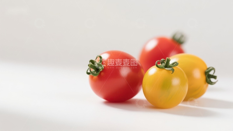 高清大图下载【趣麦麦图】新鲜樱桃番茄静物图