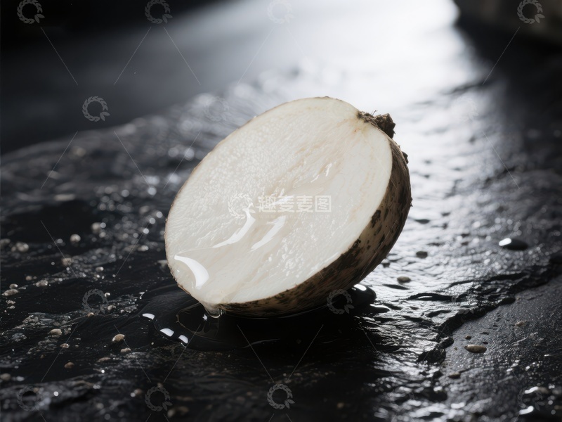 高清大图下载【趣麦麦图】新鲜芋头切面特写