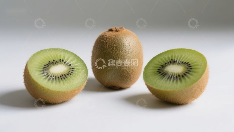 高清大图下载【趣麦麦图】新鲜猕猴桃切面展示