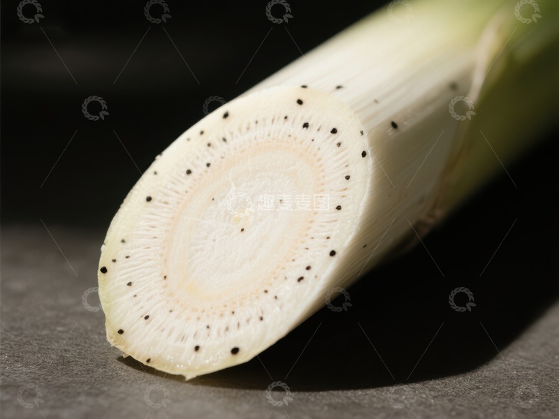 高清大图下载【趣麦麦图】新鲜切面的植物茎部特写