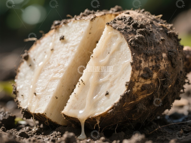 高清大图下载【趣麦麦图】新鲜芋头切面特写