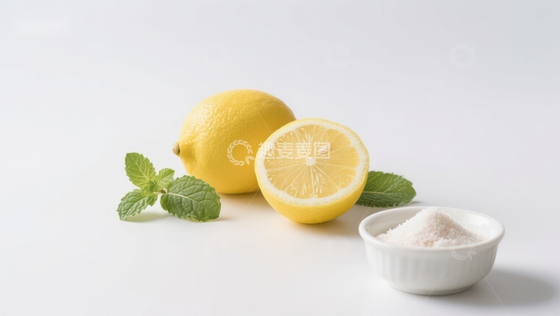 高清大图下载【趣麦麦图】柠檬薄荷与粉末的清新组合