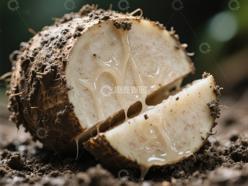 高清大图下载【趣麦麦图】新鲜芋头切面特写