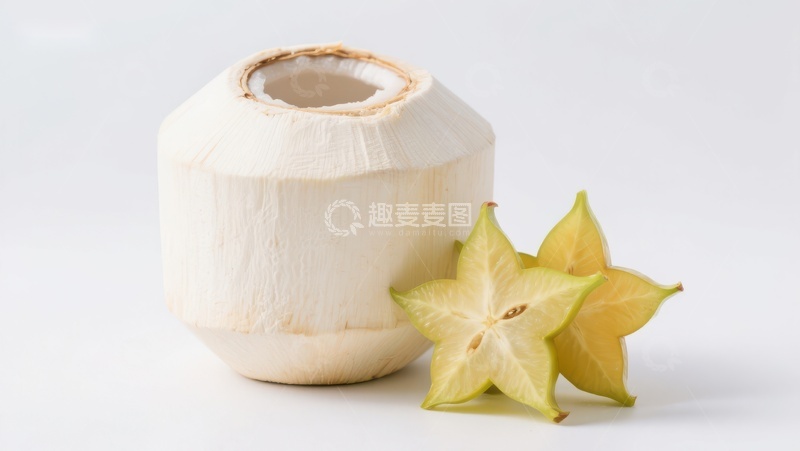 高清大图下载【趣麦麦图】椰子与杨桃的清新组合