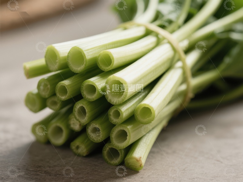 高清大图下载【趣麦麦图】新鲜捆扎的葱段特写