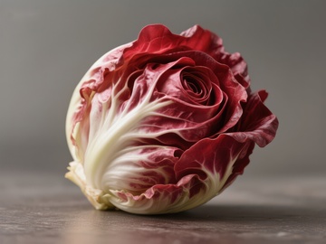 红色菊苣的特写