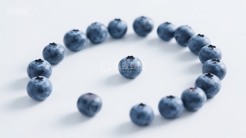 高清大图下载【趣麦麦图】蓝莓排列成螺旋形状