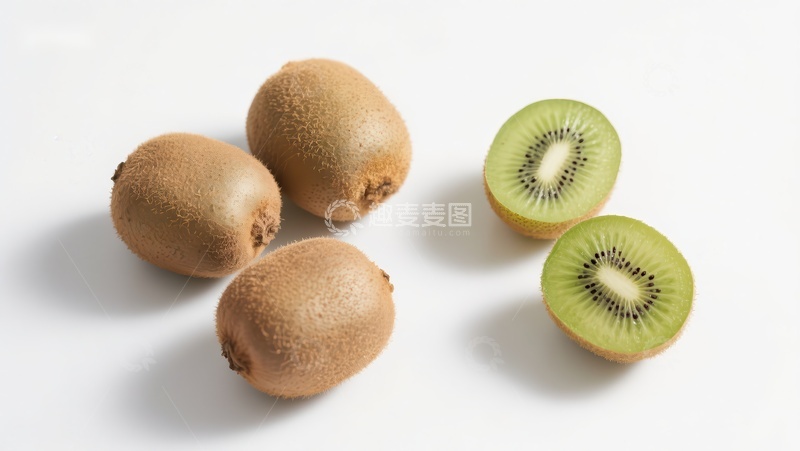高清大图下载【趣麦麦图】新鲜猕猴桃与切片展示