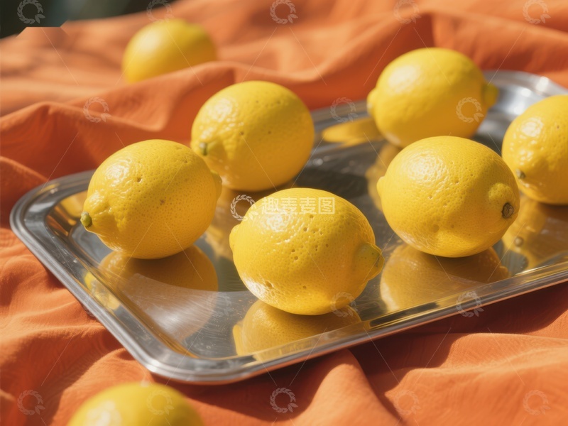 高清大图下载【趣麦麦图】阳光下的柠檬盘