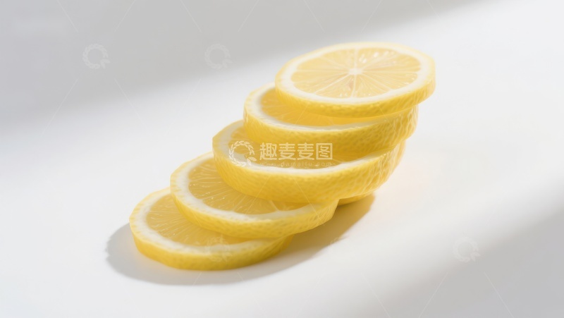 高清大图下载【趣麦麦图】新鲜柠檬片整齐排列