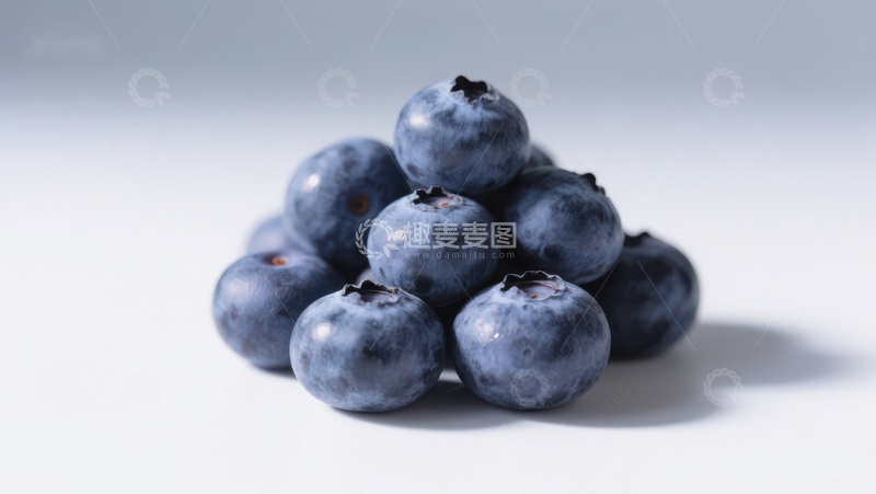 高清大图下载【趣麦麦图】新鲜蓝莓堆叠特写