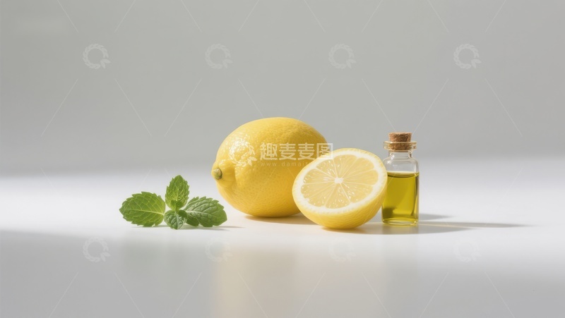 高清大图下载【趣麦麦图】柠檬与精油的清新组合