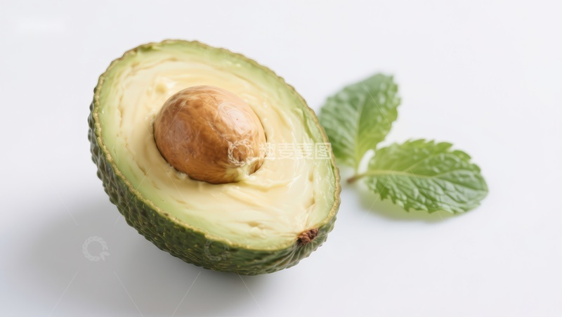 高清大图下载【趣麦麦图】新鲜牛油果半切展示