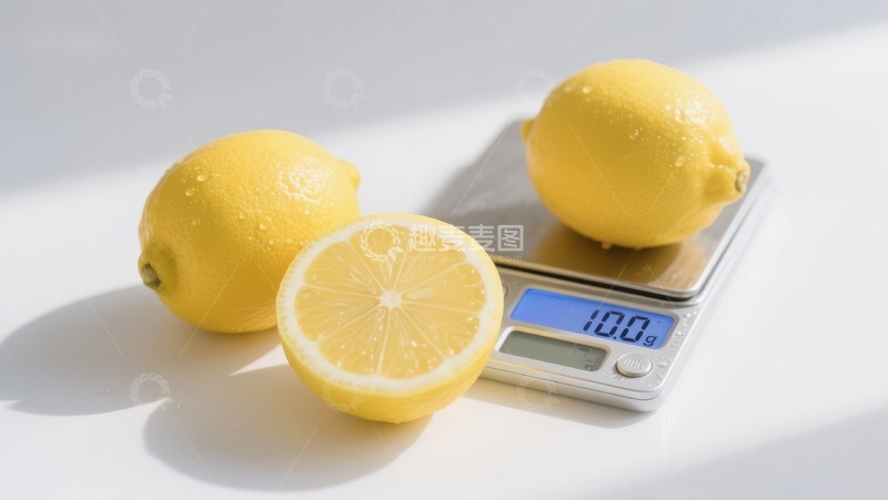 高清大图下载【趣麦麦图】柠檬与电子秤的静物组合