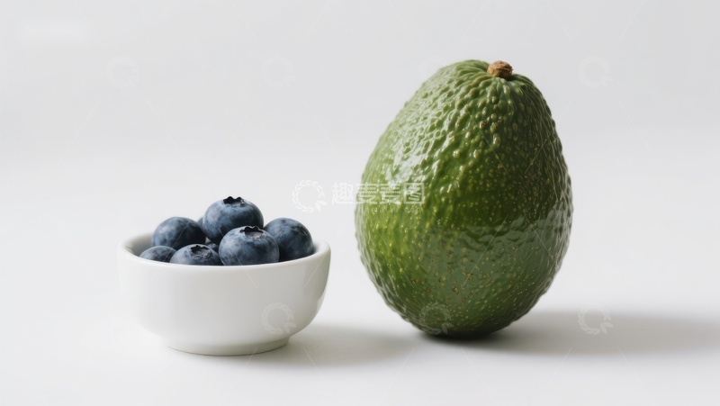 高清大图下载【趣麦麦图】蓝莓与牛油果的清新组合