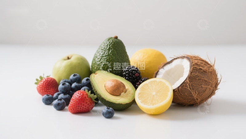 高清大图下载【趣麦麦图】新鲜水果组合展示