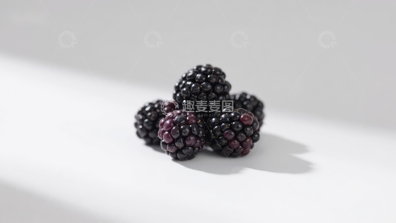 高清大图下载【趣麦麦图】新鲜黑莓静物特写