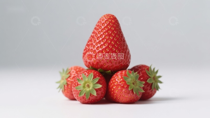 高清大图下载【趣麦麦图】新鲜草莓堆叠展示