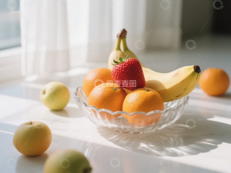 高清大图下载【趣麦麦图】阳光下的水果拼盘