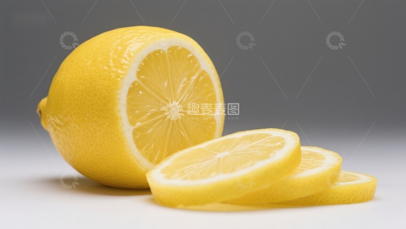 高清大图下载【趣麦麦图】新鲜柠檬切片展示