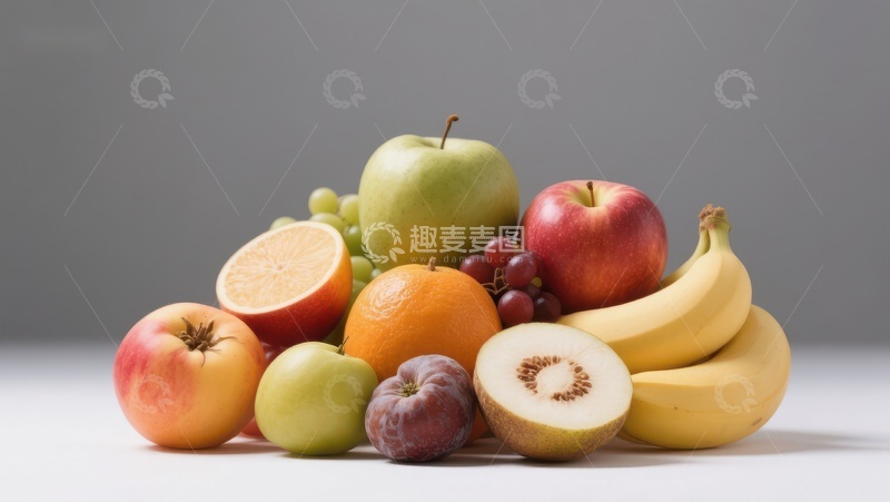 高清大图下载【趣麦麦图】新鲜水果堆叠展示