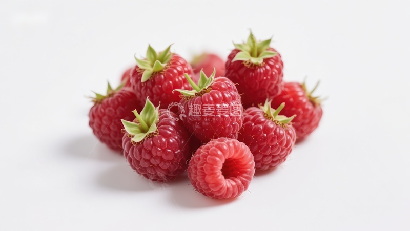 高清大图下载【趣麦麦图】新鲜红润的覆盆子堆叠