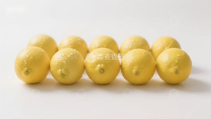 高清大图下载【趣麦麦图】新鲜柠檬排列展示