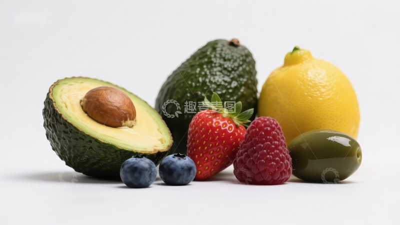 高清大图下载【趣麦麦图】新鲜水果与蔬菜的组合展示