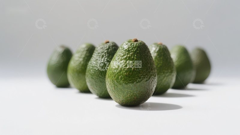 高清大图下载【趣麦麦图】排列整齐的绿色牛油果