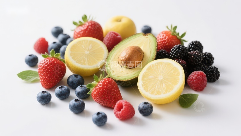 高清大图下载【趣麦麦图】新鲜水果组合，色彩缤纷