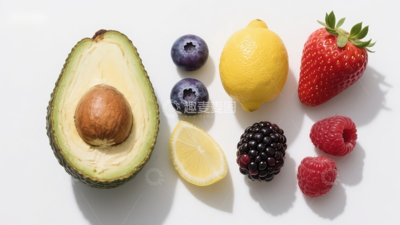高清大图下载【趣麦麦图】新鲜水果与蔬菜的组合