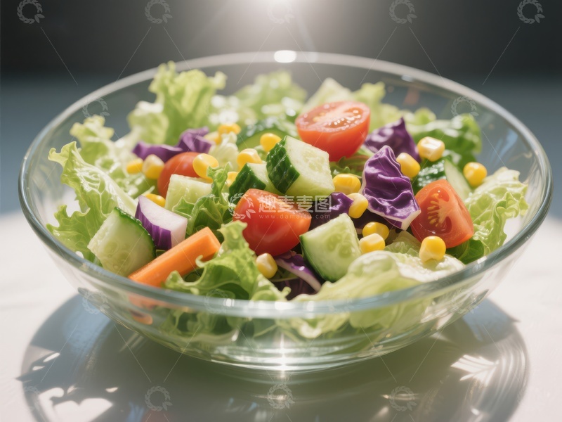高清大图下载【趣麦麦图】新鲜蔬菜沙拉碗