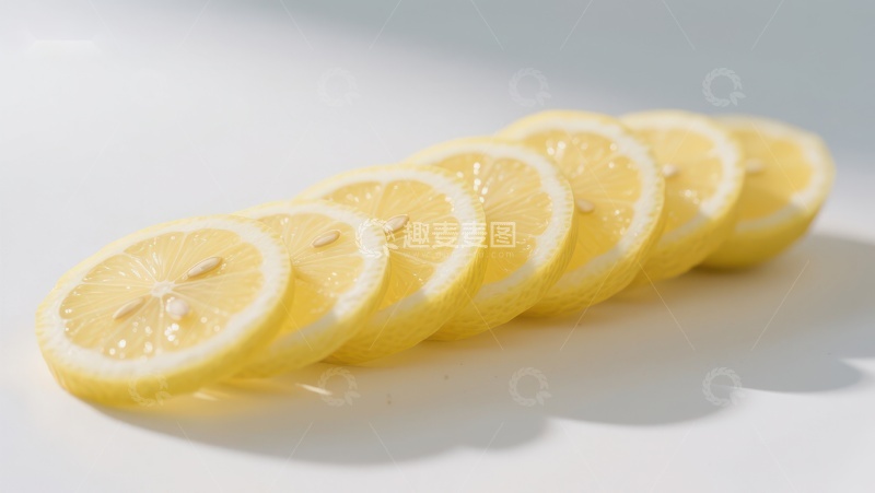 高清大图下载【趣麦麦图】新鲜柠檬切片排列