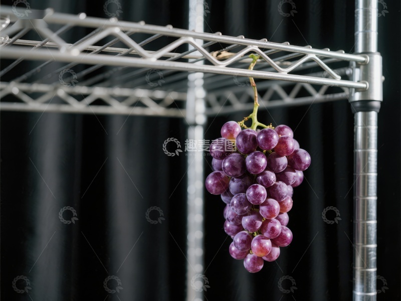 高清大图下载【趣麦麦图】葡萄串悬挂金属货架