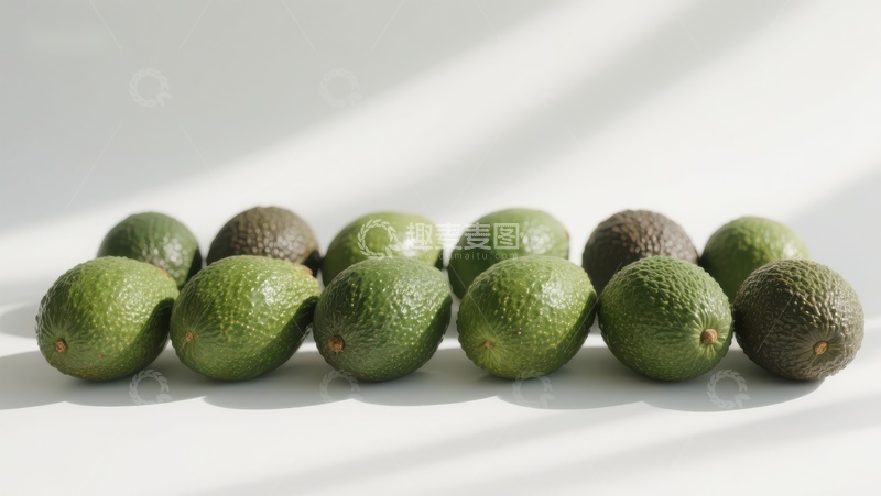 高清大图下载【趣麦麦图】排列整齐的绿色牛油果