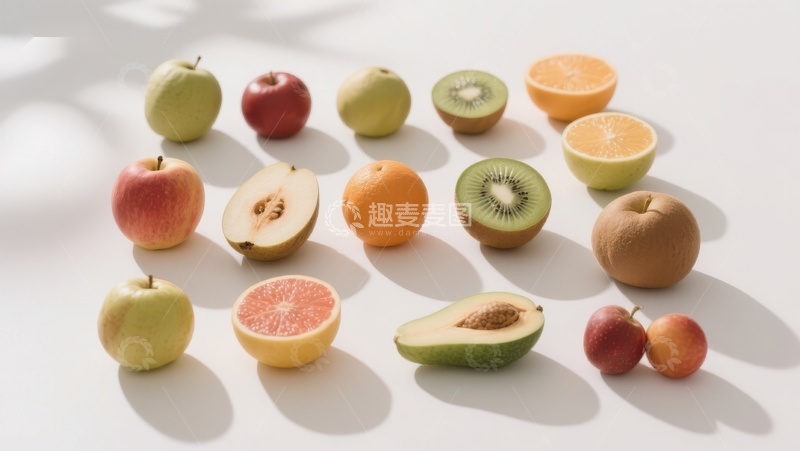 高清大图下载【趣麦麦图】多样新鲜水果静物展示
