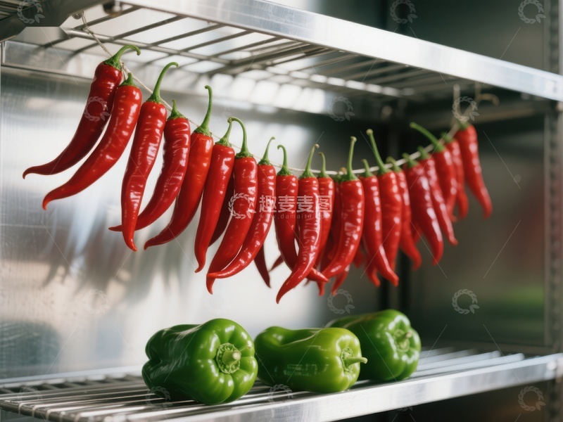 高清大图下载【趣麦麦图】红绿辣椒悬挂展示
