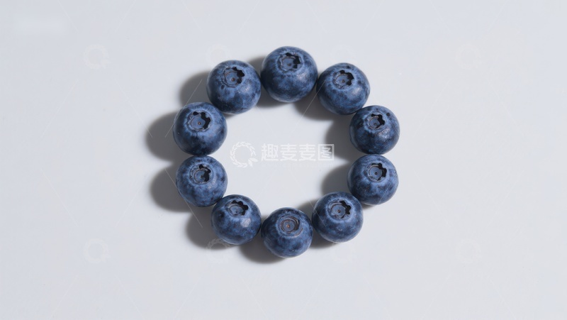 高清大图下载【趣麦麦图】蓝莓围成的圆形图案