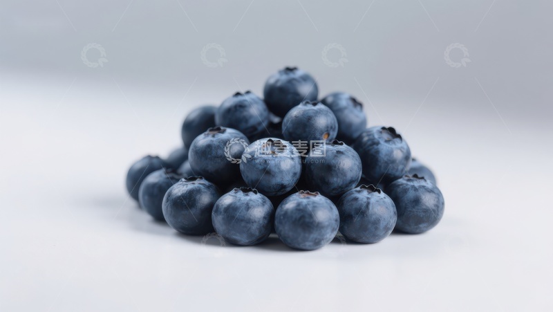 高清大图下载【趣麦麦图】新鲜蓝莓堆叠特写