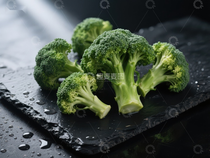 高清大图下载【趣麦麦图】新鲜西兰花特写